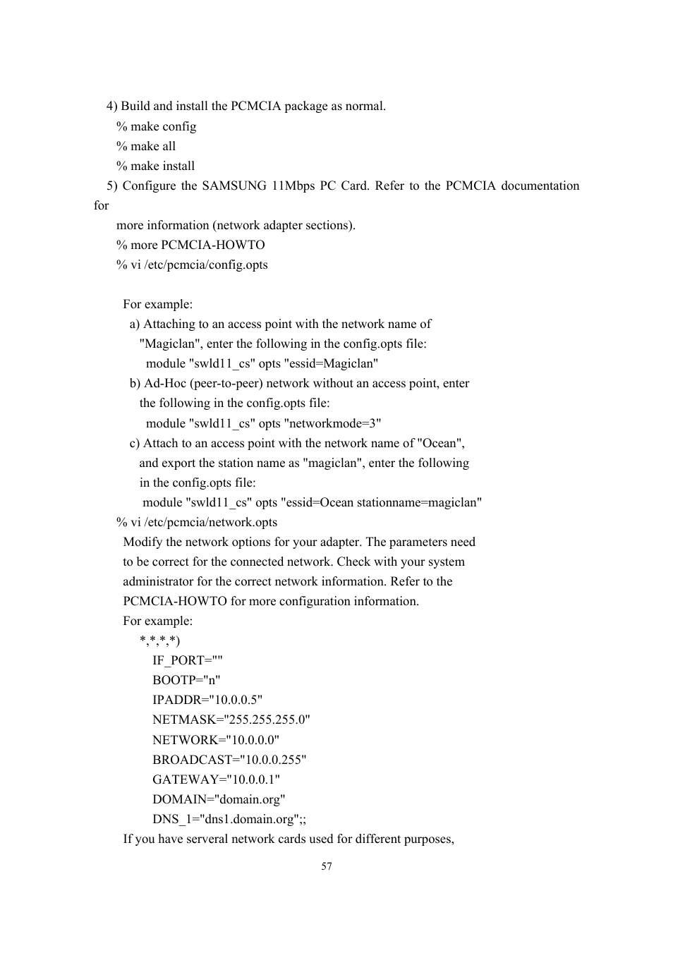 Samsung SWL-2200C User Manual | Page 57 / 82