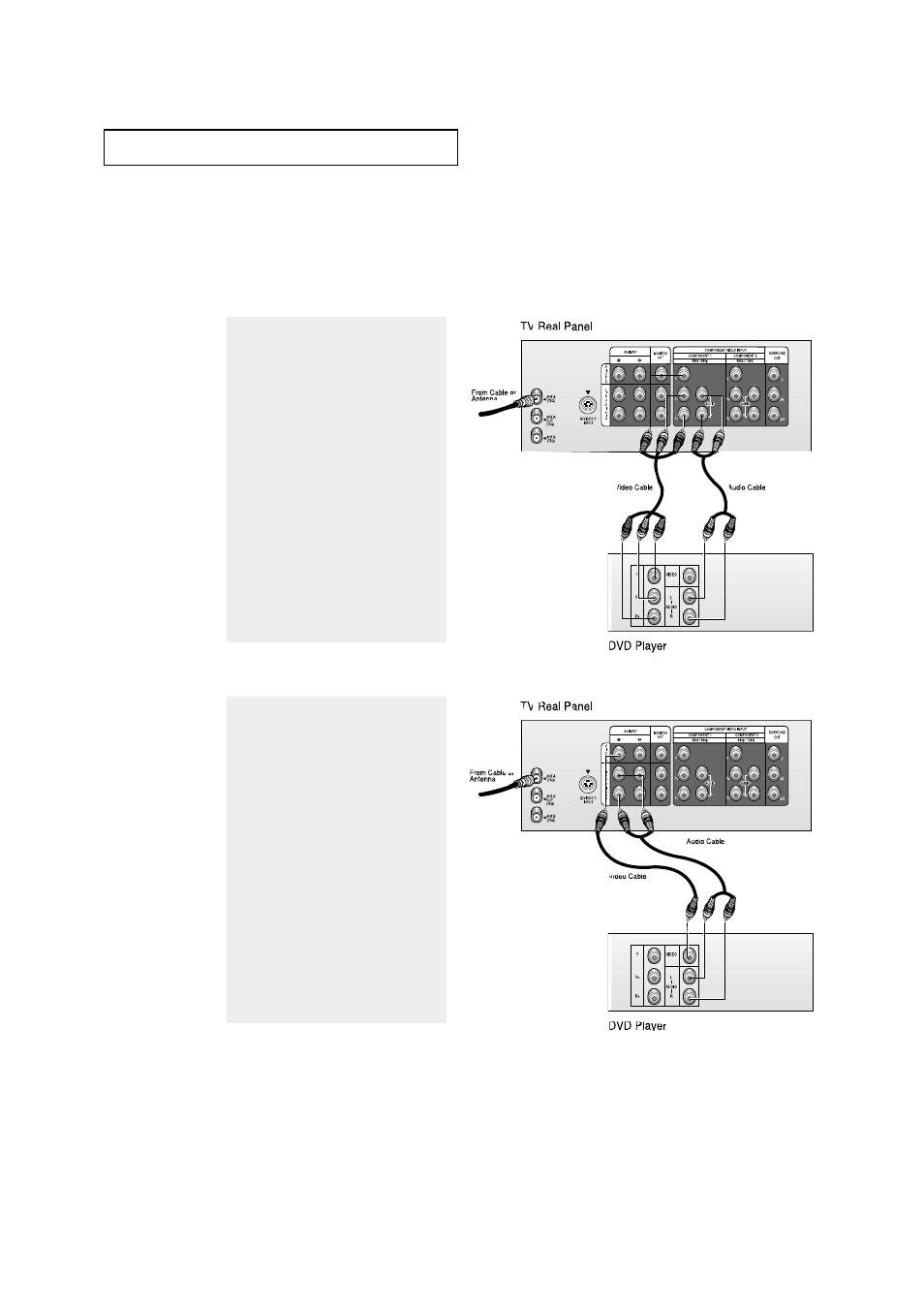 Connecting audio and video jacks | Samsung Tantus HCM653W User Manual | Page 20 / 67