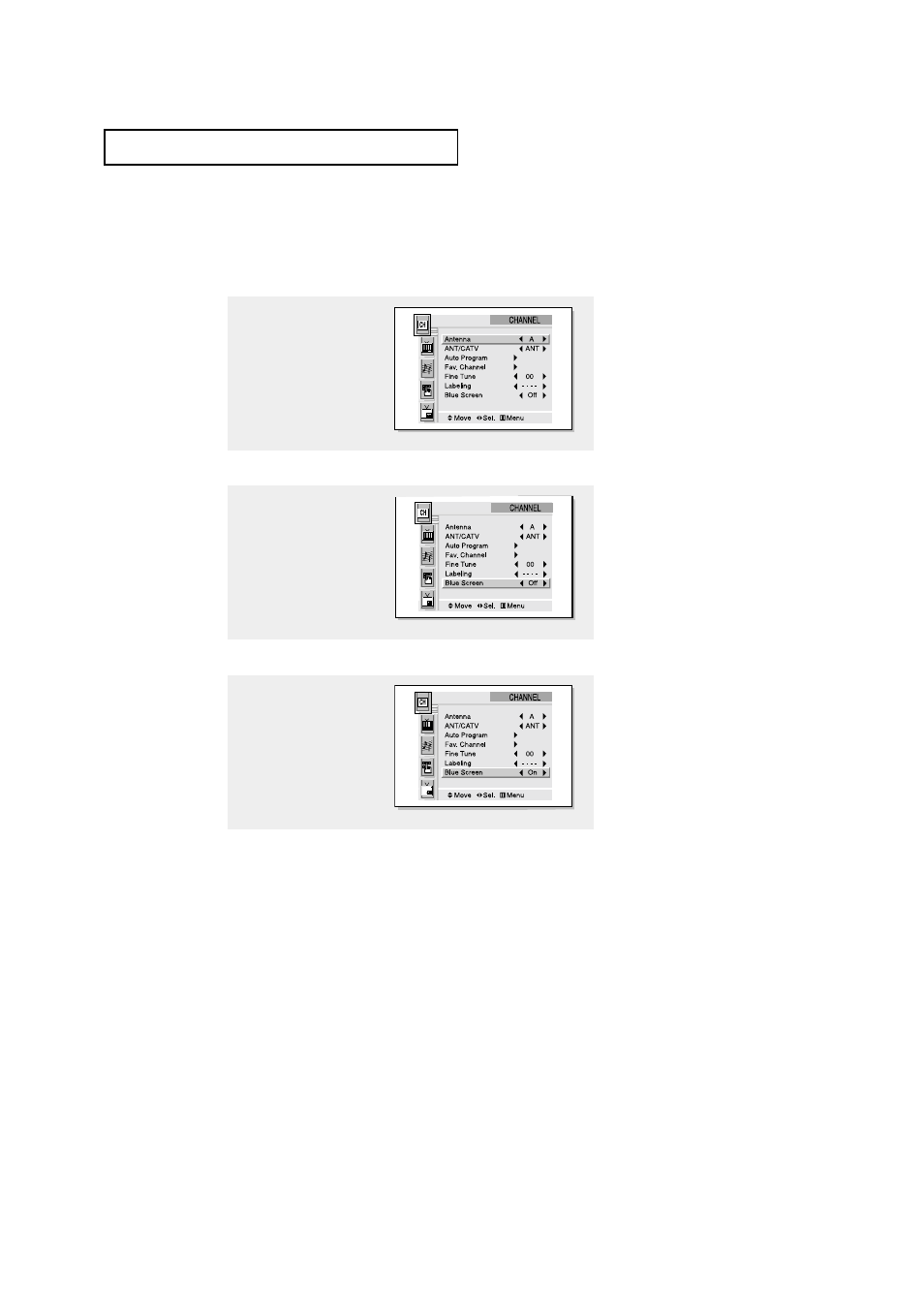 Setting the blue screen mode | Samsung Tantus HCM653W User Manual | Page 34 / 67