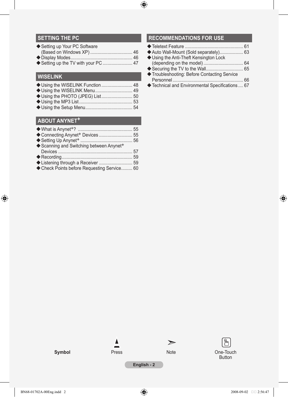 Samsung BN68-01702A-00 User Manual | Page 4 / 69