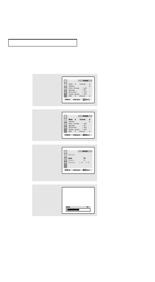 Customizing the sound | Samsung TXN2734F User Manual | Page 36 / 59