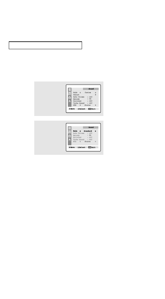 Using automatic sound settings | Samsung TXN2734F User Manual | Page 37 / 59