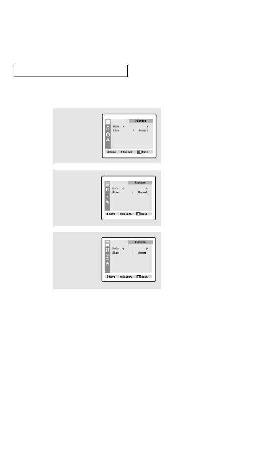 Changing the screen size | Samsung TXN2734F User Manual | Page 44 / 59