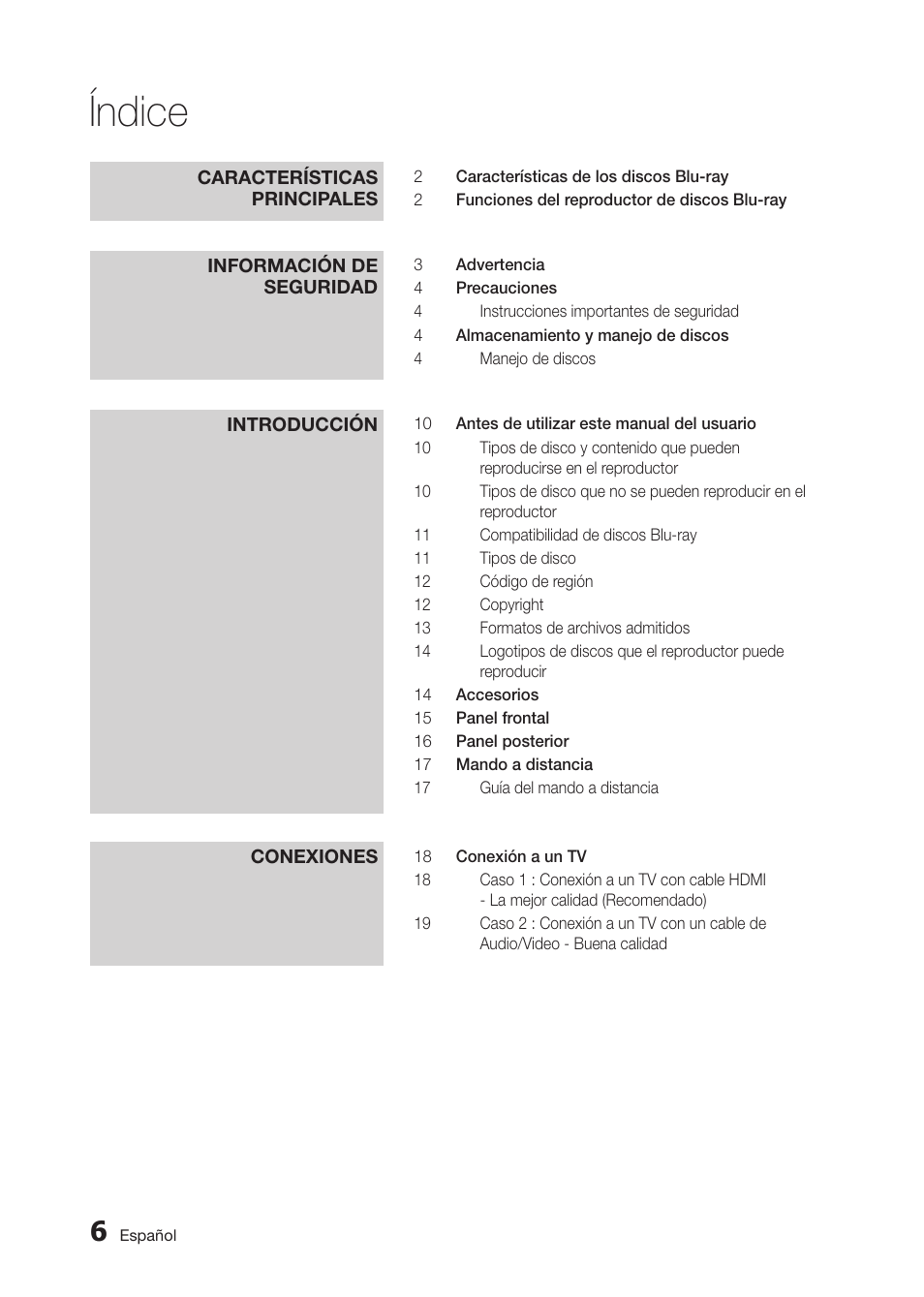 Índice | Samsung BD-D5300 User Manual | Page 74 / 135