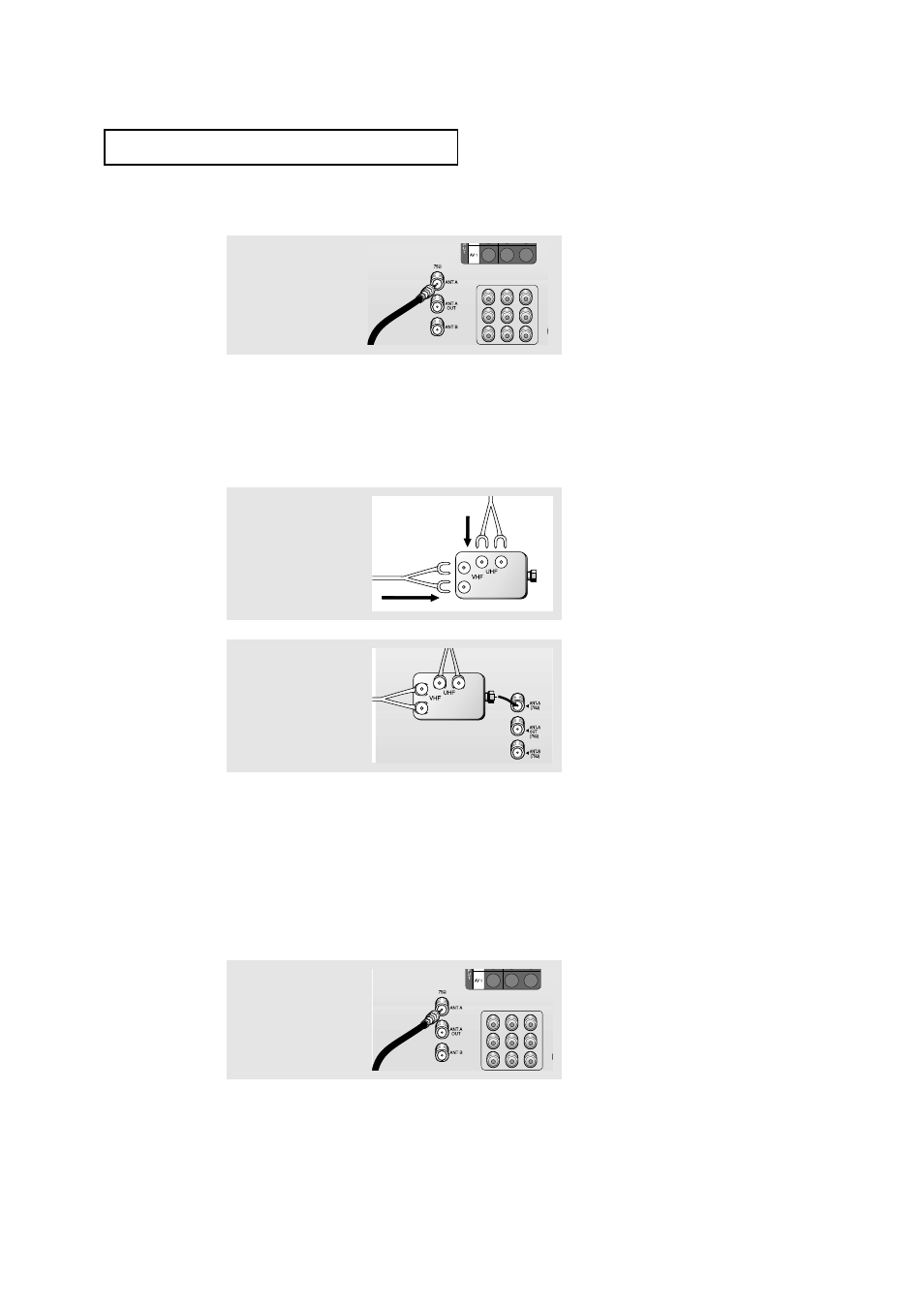 Antennas with 75-ohm round leads, Separate vhf and uhf antennas, Connecting cable tv | Cable without a cable box | Samsung HCM5525WB User Manual | Page 15 / 67