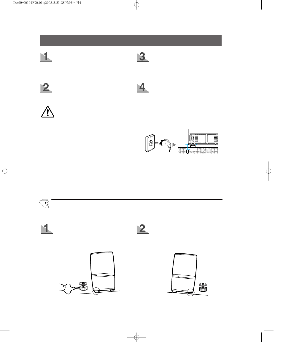 Preparing the refrigerator / freezer, Installing the refrigerator / freezer, Levelling | Warning | Samsung RB2044SL User Manual | Page 5 / 15