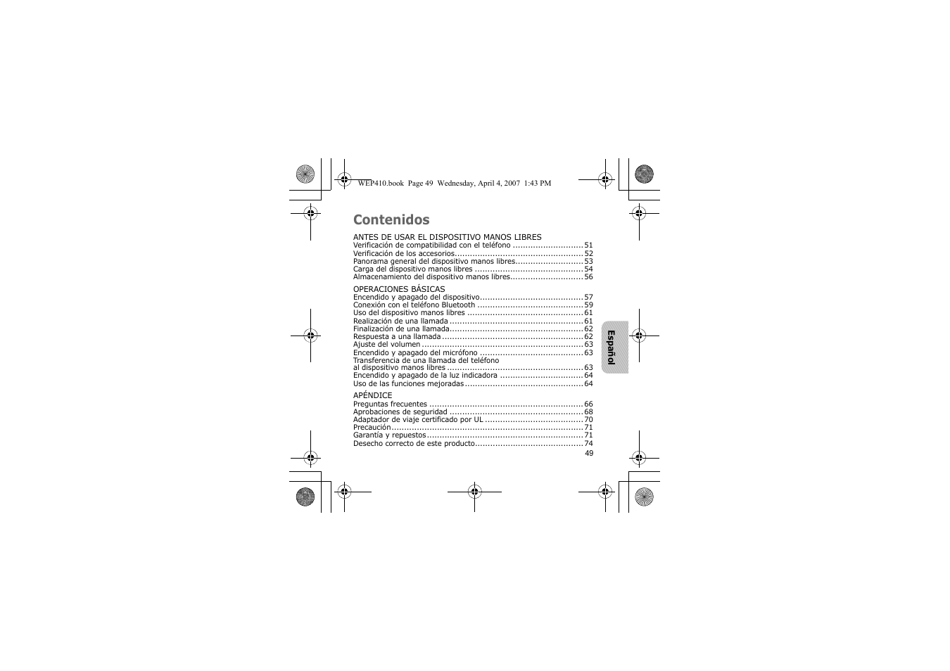 Samsung WEP 410 User Manual | Page 52 / 107