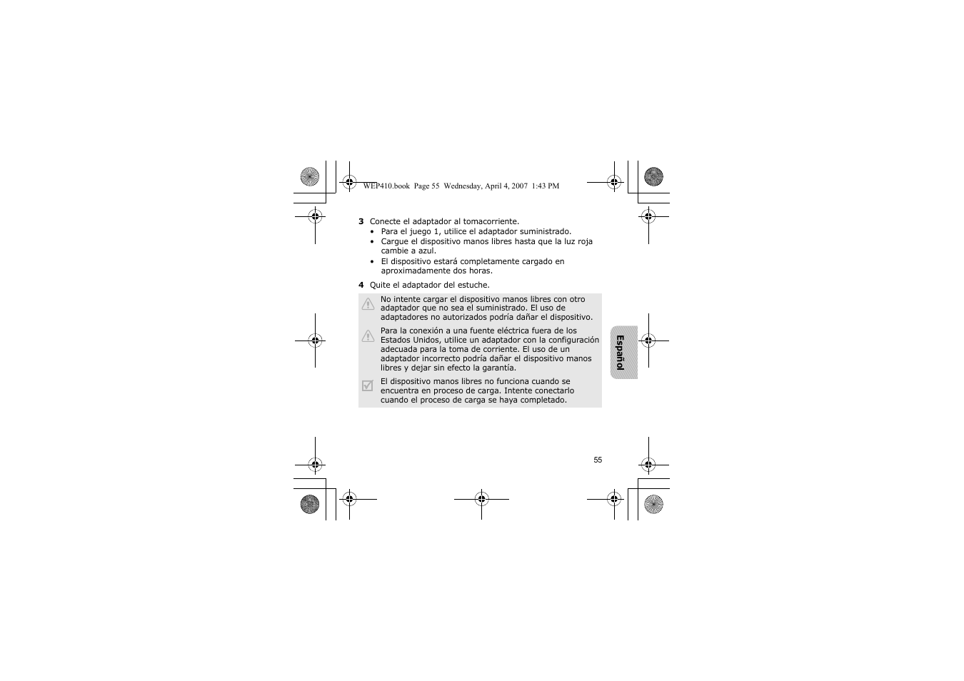 Samsung WEP 410 User Manual | Page 58 / 107