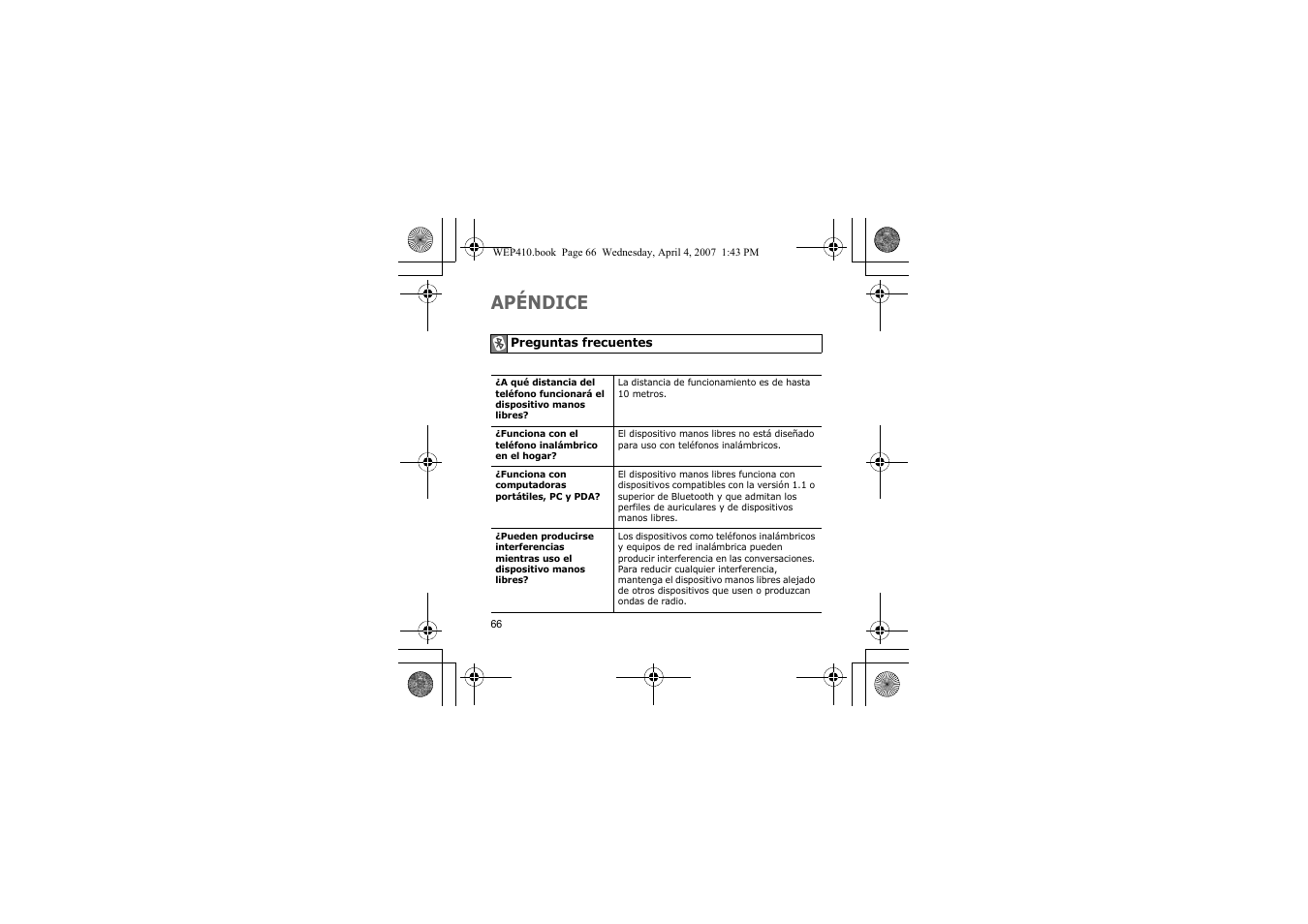 Apéndice | Samsung WEP 410 User Manual | Page 69 / 107