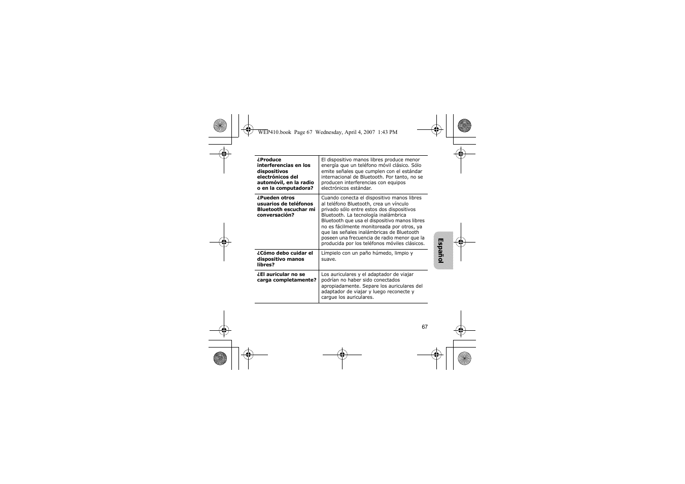 Samsung WEP 410 User Manual | Page 70 / 107