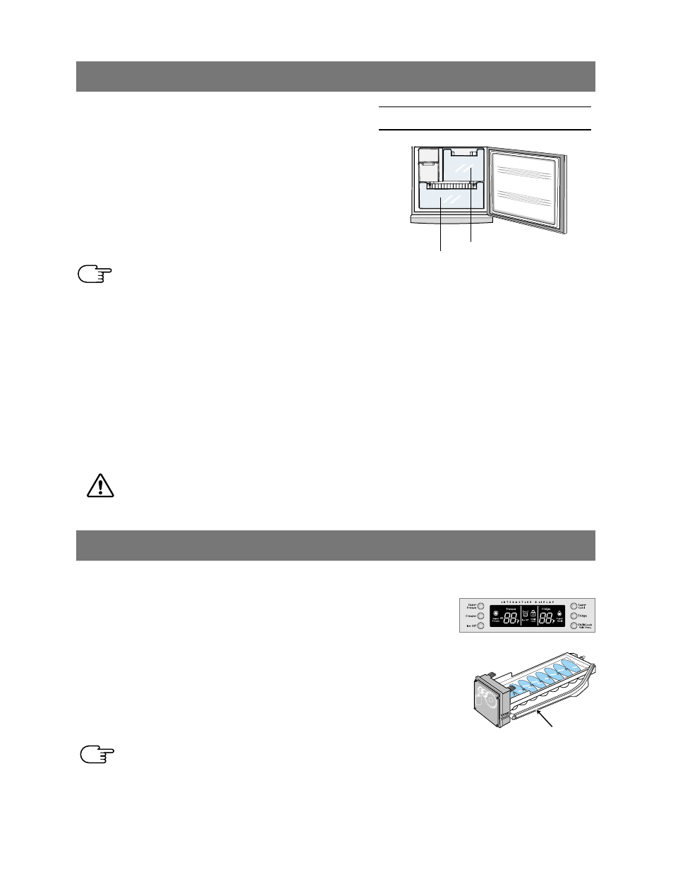 Ice maker, Storing food in the fridge or freezer, B. freezer | Samsung RB215LABP User Manual | Page 10 / 24