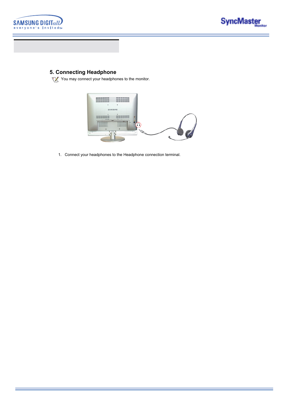 Connecting your monitor | Samsung 173MW User Manual | Page 18 / 63