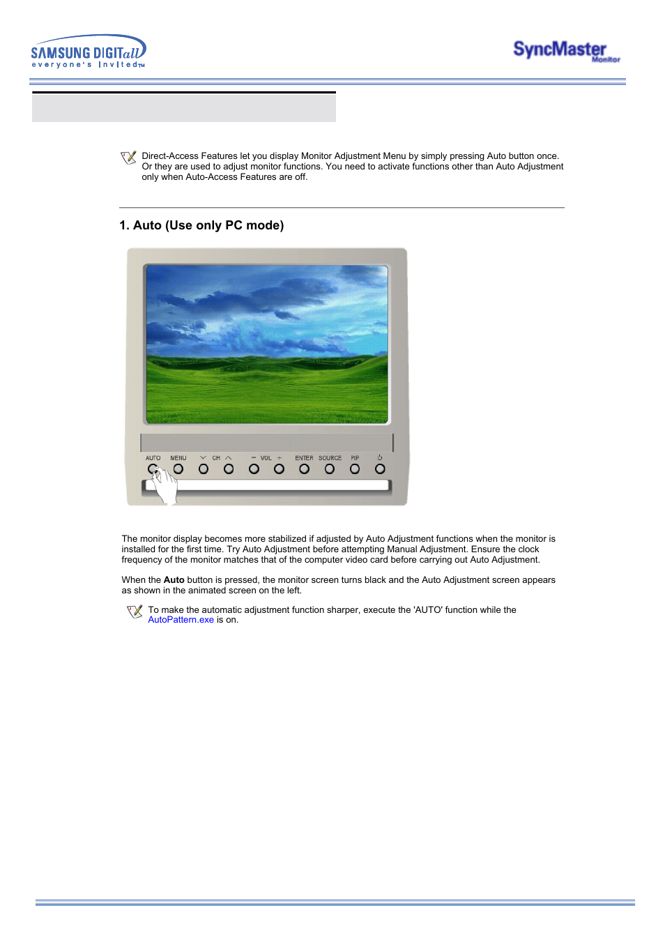 On-screen display | Samsung 173MW User Manual | Page 30 / 63