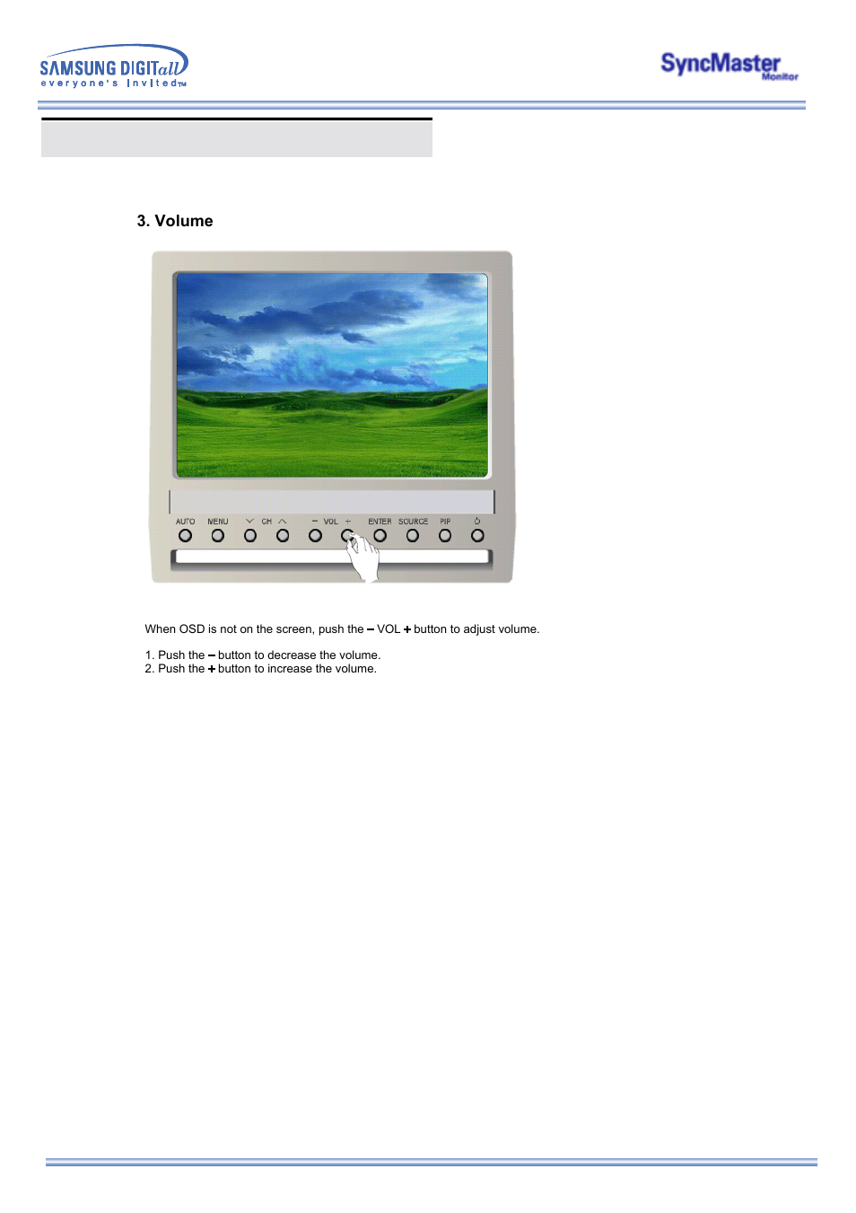 On-screen display | Samsung 173MW User Manual | Page 32 / 63