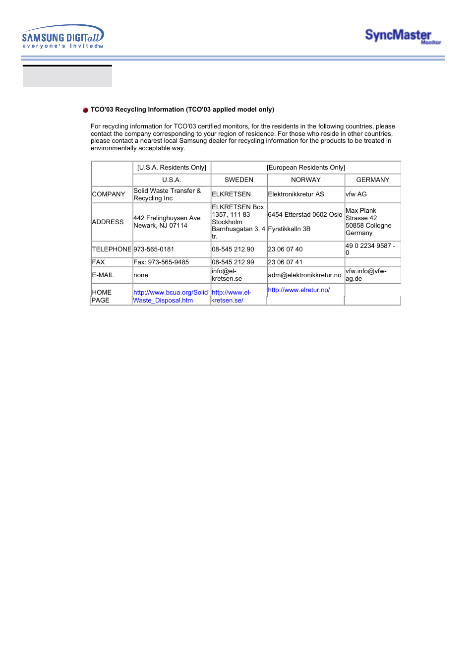 Regulatory | Samsung 173MW User Manual | Page 60 / 63