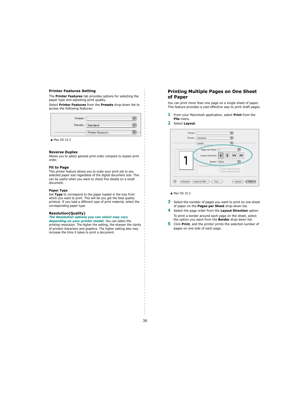 Printing multiple pages on one sheet of paper | Samsung ML-4551N User Manual | Page 107 / 111
