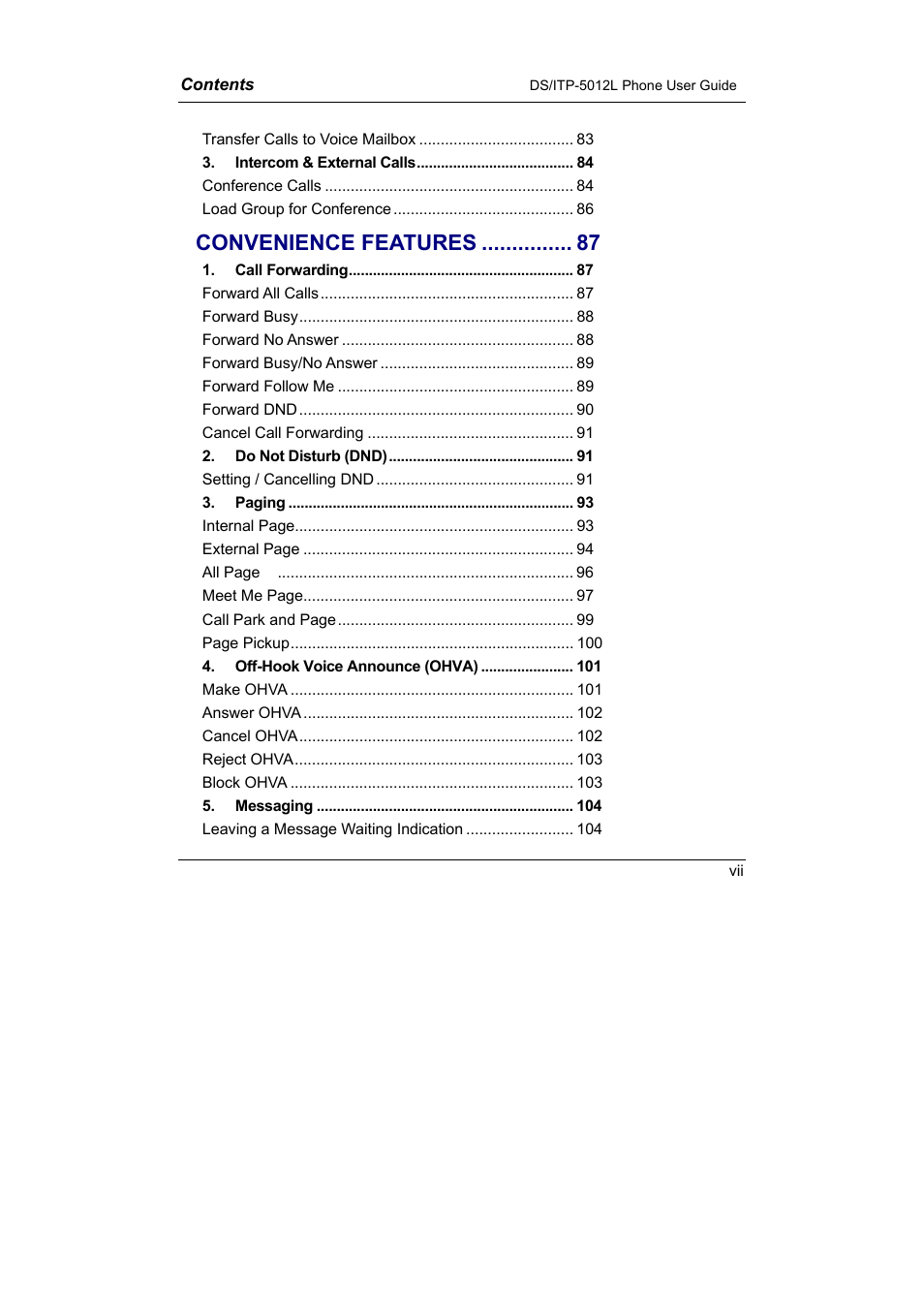 Convenience features | Samsung DS-5012L User Manual | Page 10 / 187