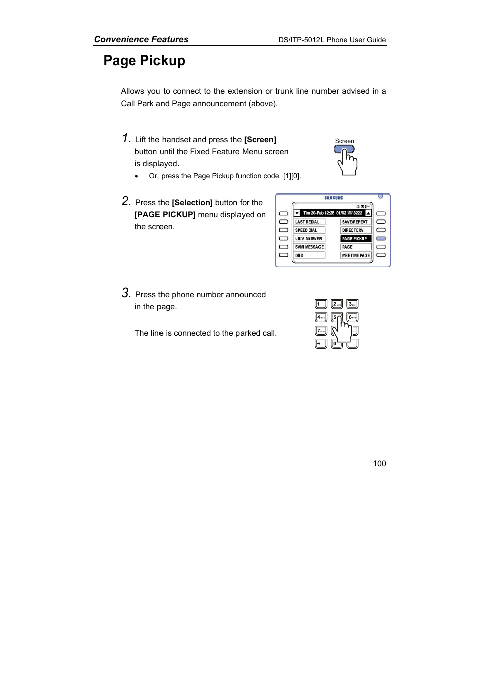 Page pickup | Samsung DS-5012L User Manual | Page 113 / 187