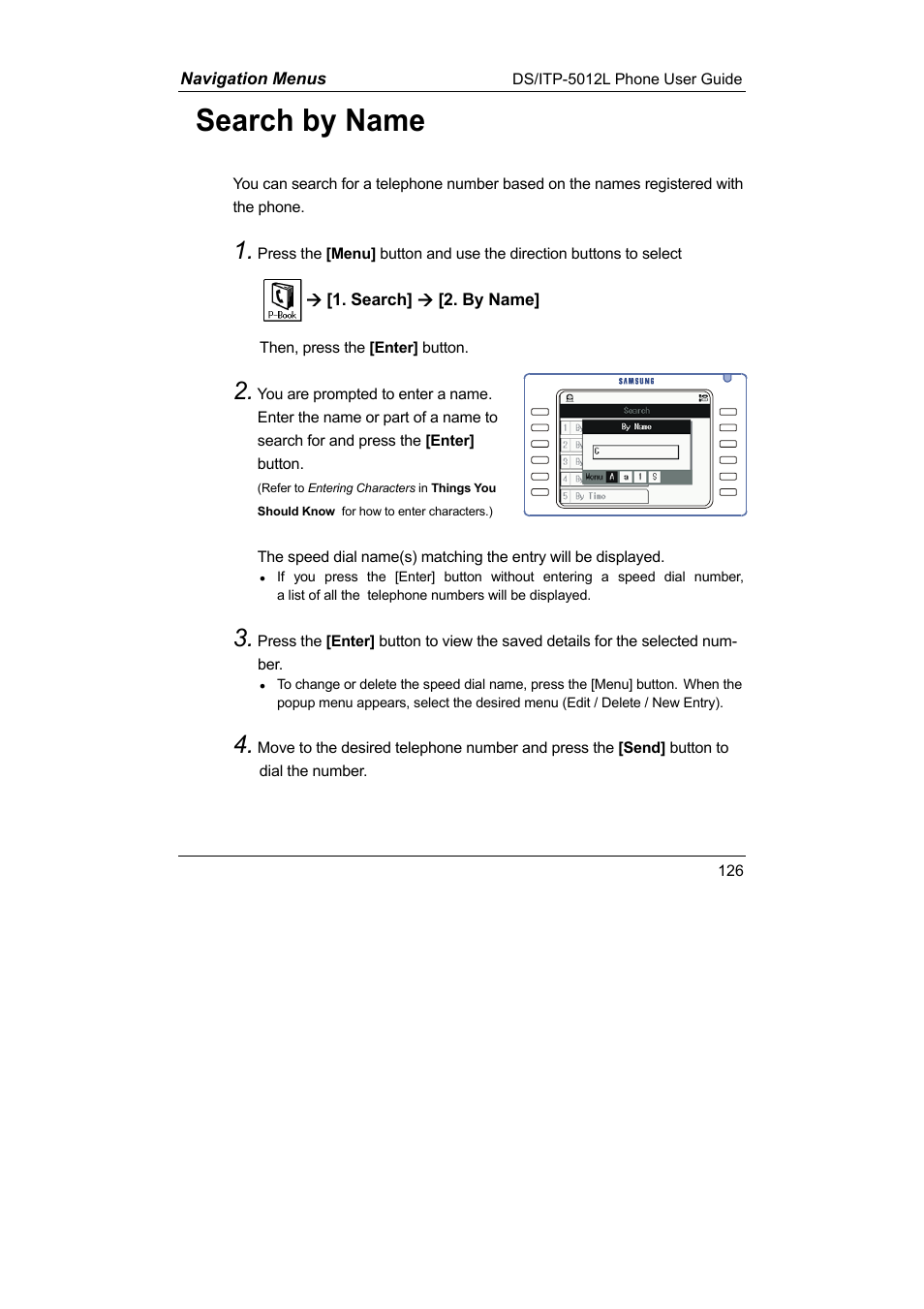 Search by name | Samsung DS-5012L User Manual | Page 139 / 187