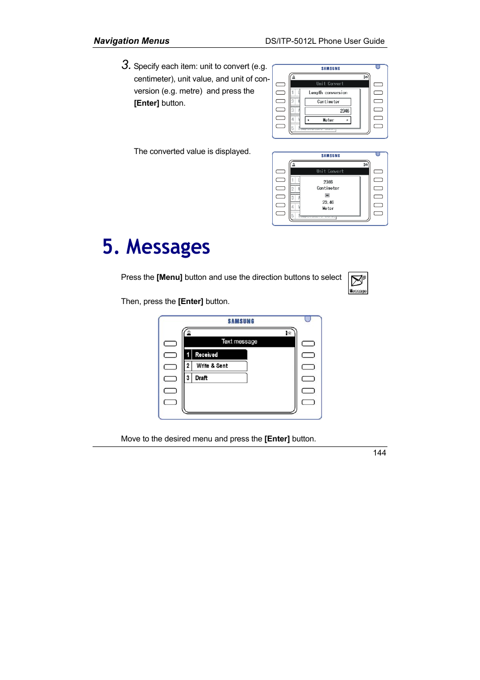 Messages | Samsung DS-5012L User Manual | Page 157 / 187