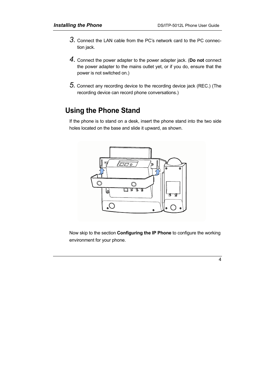 Using the phone stand | Samsung DS-5012L User Manual | Page 17 / 187