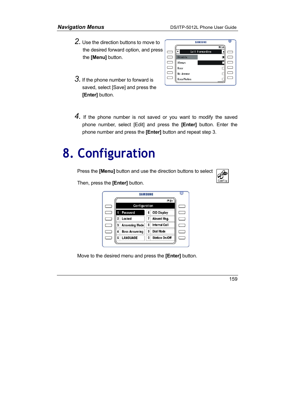 Configuration | Samsung DS-5012L User Manual | Page 172 / 187