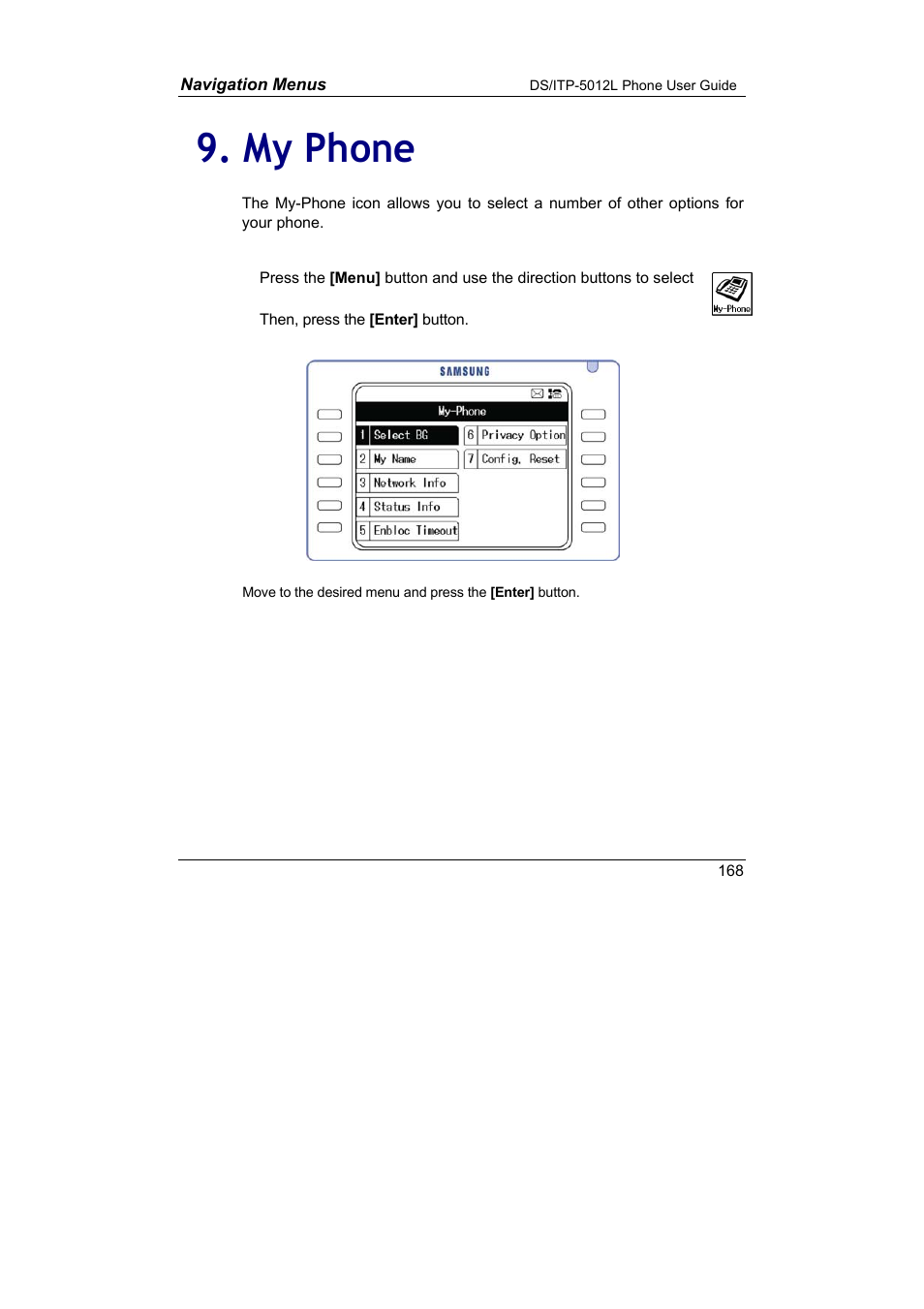 My phone | Samsung DS-5012L User Manual | Page 181 / 187