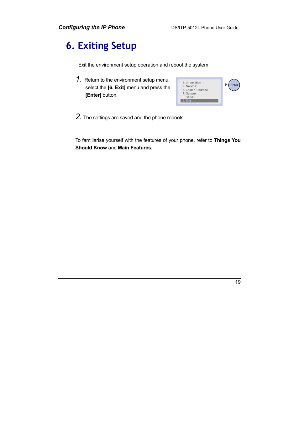 Exiting setup, Exiting, Setup | Samsung DS-5012L User Manual | Page 32 / 187