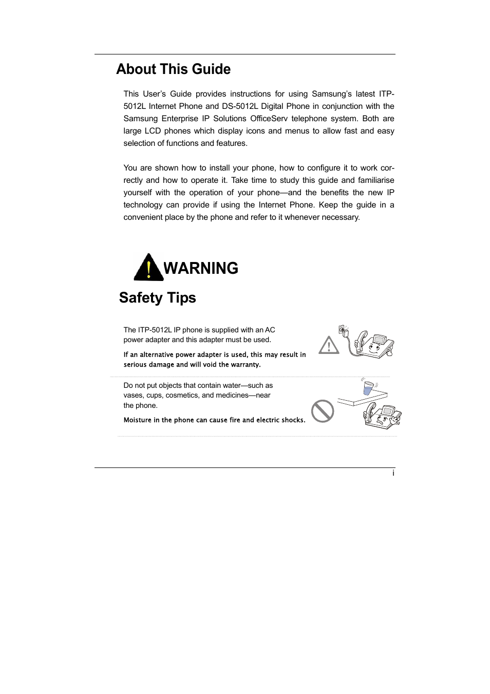 About this guide, Safety tips, Warning | Samsung DS-5012L User Manual | Page 4 / 187