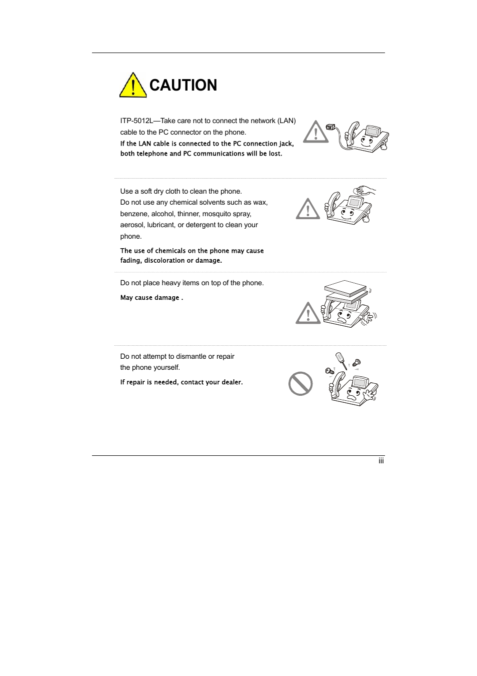Caution | Samsung DS-5012L User Manual | Page 6 / 187