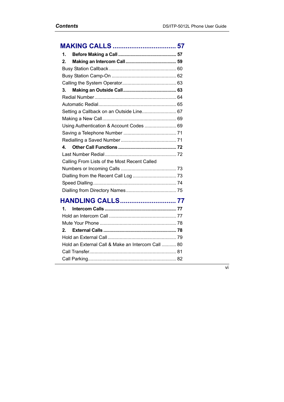 Making calls, Handling calls | Samsung DS-5012L User Manual | Page 9 / 187
