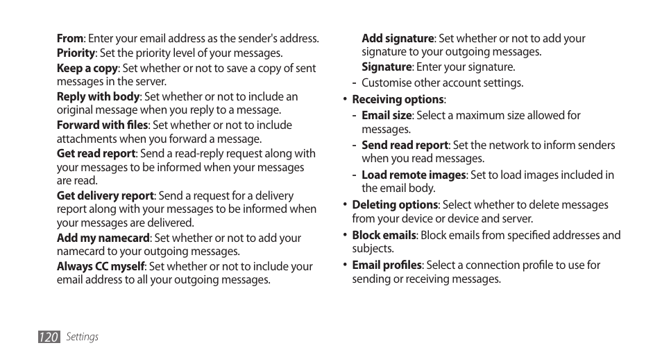 Samsung WAVE GT-S8500 User Manual | Page 120 / 145