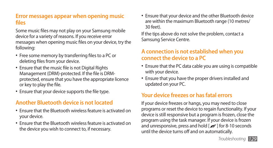 Samsung WAVE GT-S8500 User Manual | Page 129 / 145