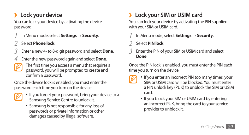 Samsung WAVE GT-S8500 User Manual | Page 29 / 145