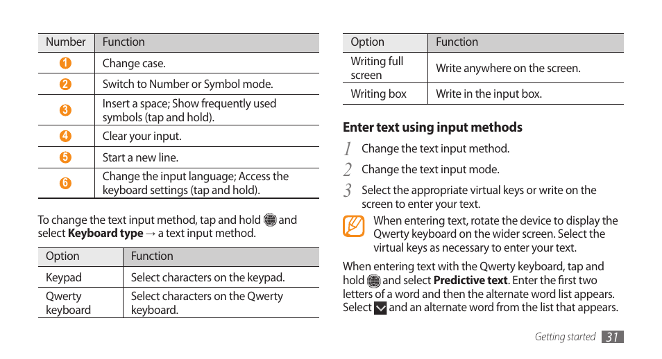 Samsung WAVE GT-S8500 User Manual | Page 31 / 145