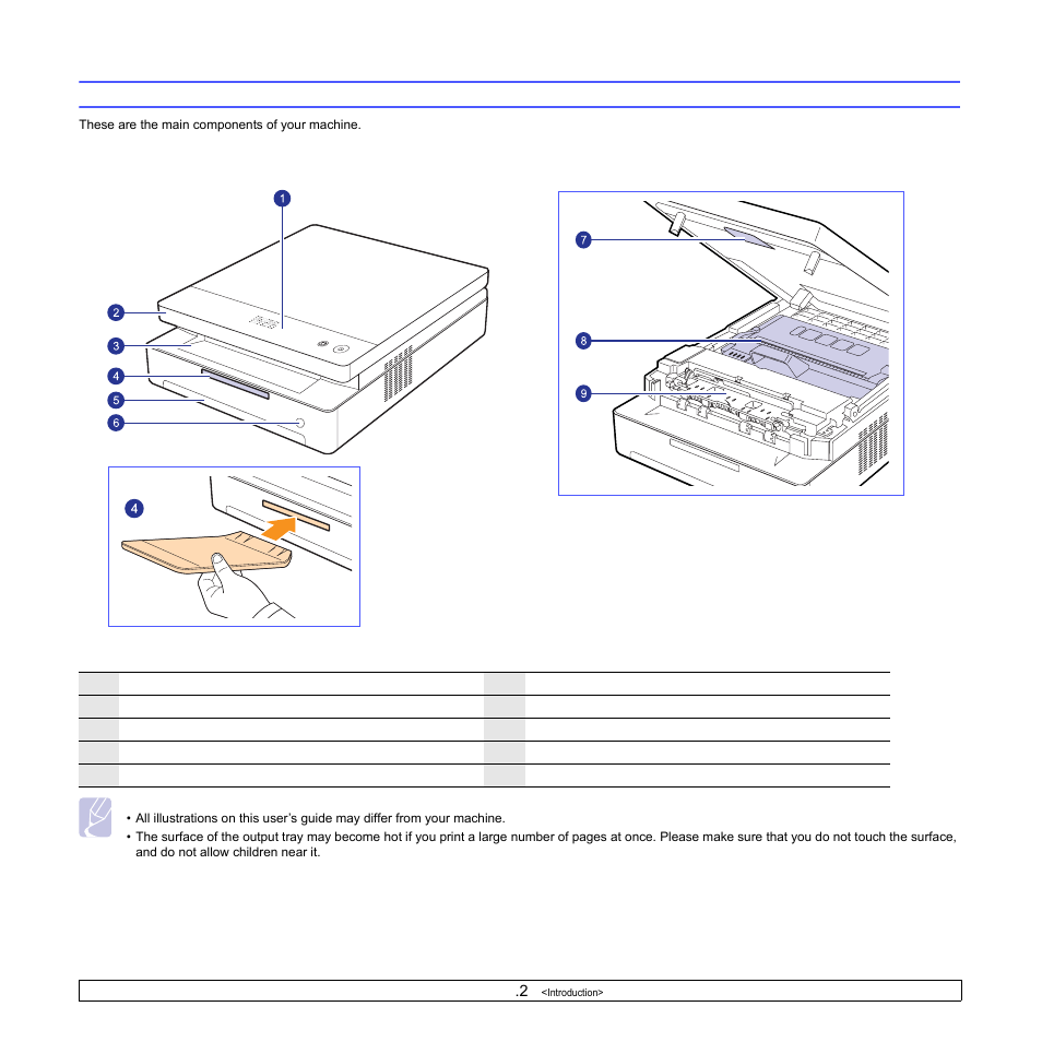 Machine overview, Front view | Samsung ML-1630 User Manual | Page 12 / 81