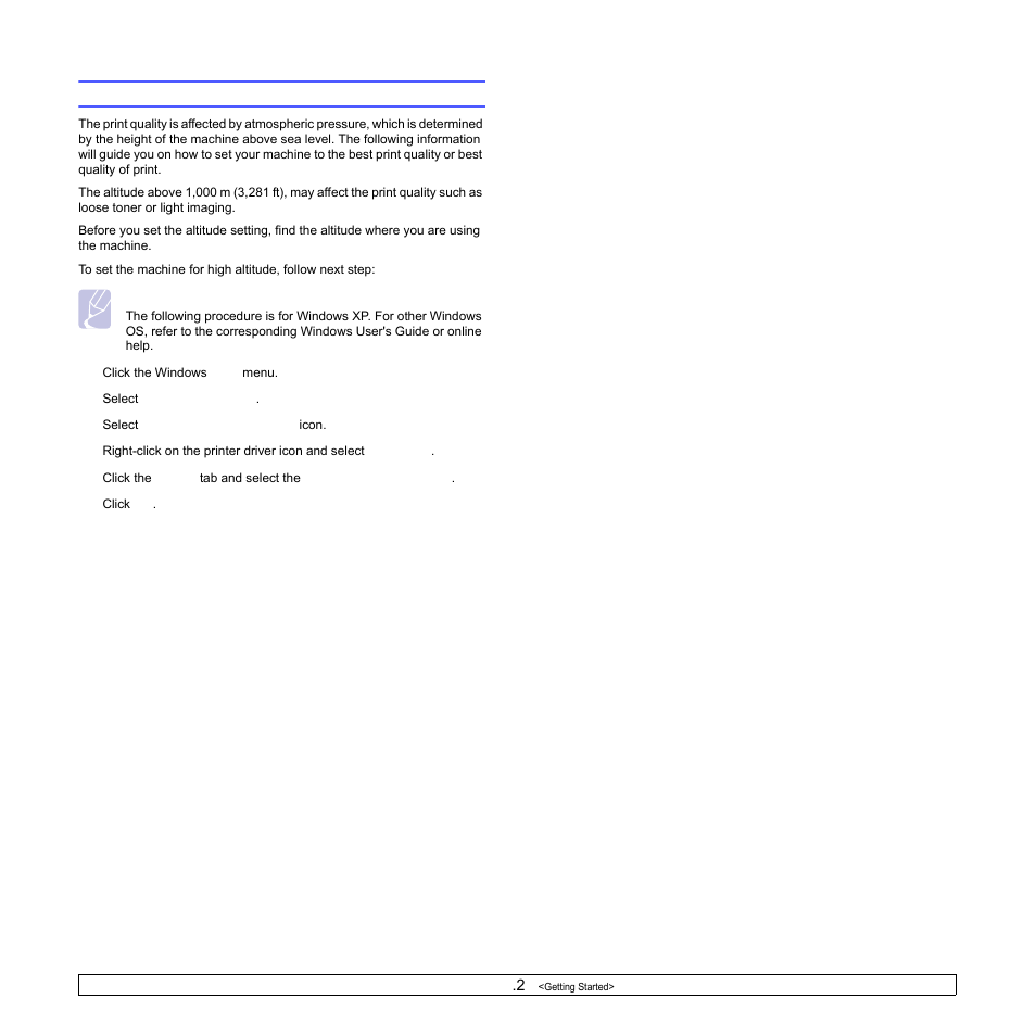 Altitude adjustment, Age 3.2 for | Samsung ML-1630 User Manual | Page 19 / 81