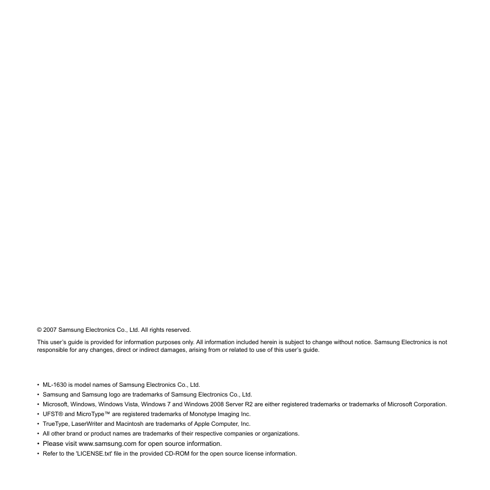 Samsung ML-1630 User Manual | Page 2 / 81