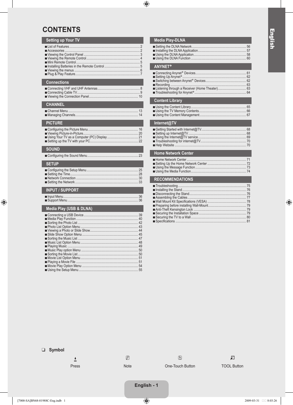 Samsung UNB700 User Manual | Page 3 / 181