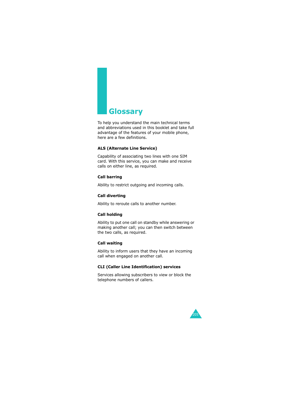 Glossary | Samsung GH68-06534A User Manual | Page 206 / 215