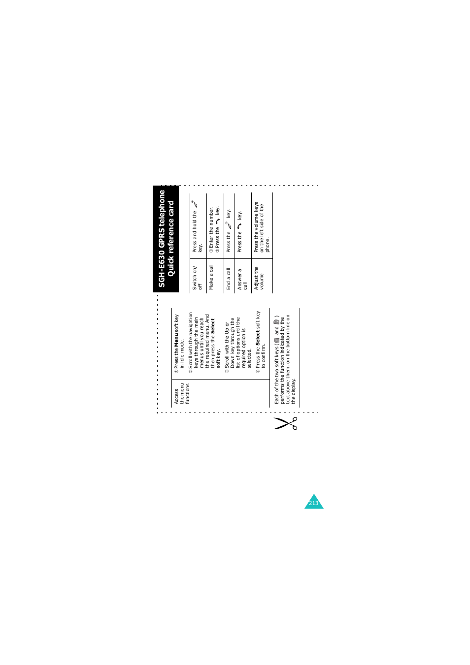 Quick reference card | Samsung GH68-06534A User Manual | Page 214 / 215