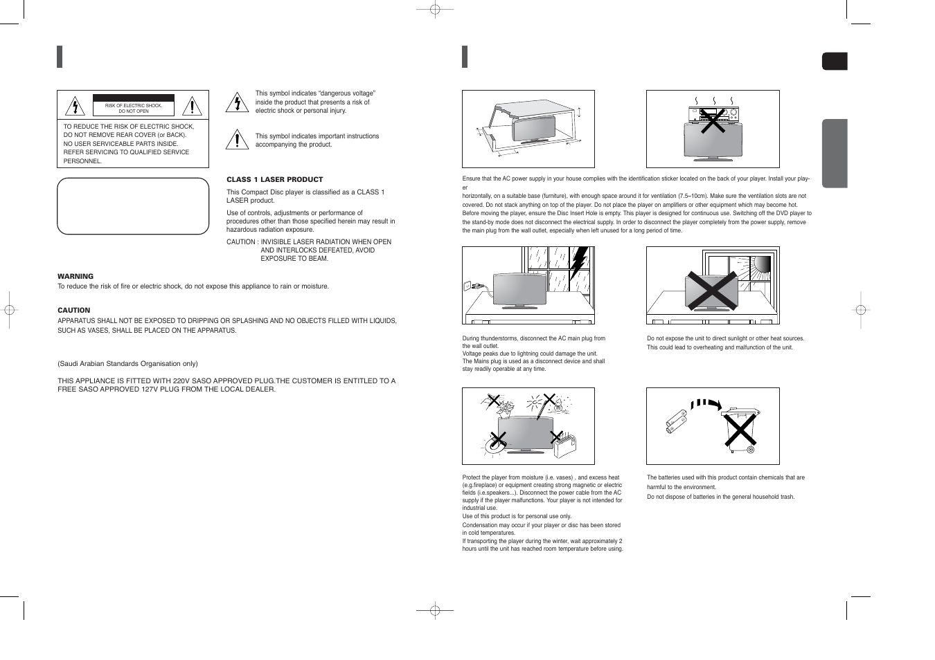 Safety warnings, Precautions, Phones | Samsung HT-TX250  EN User Manual | Page 2 / 35