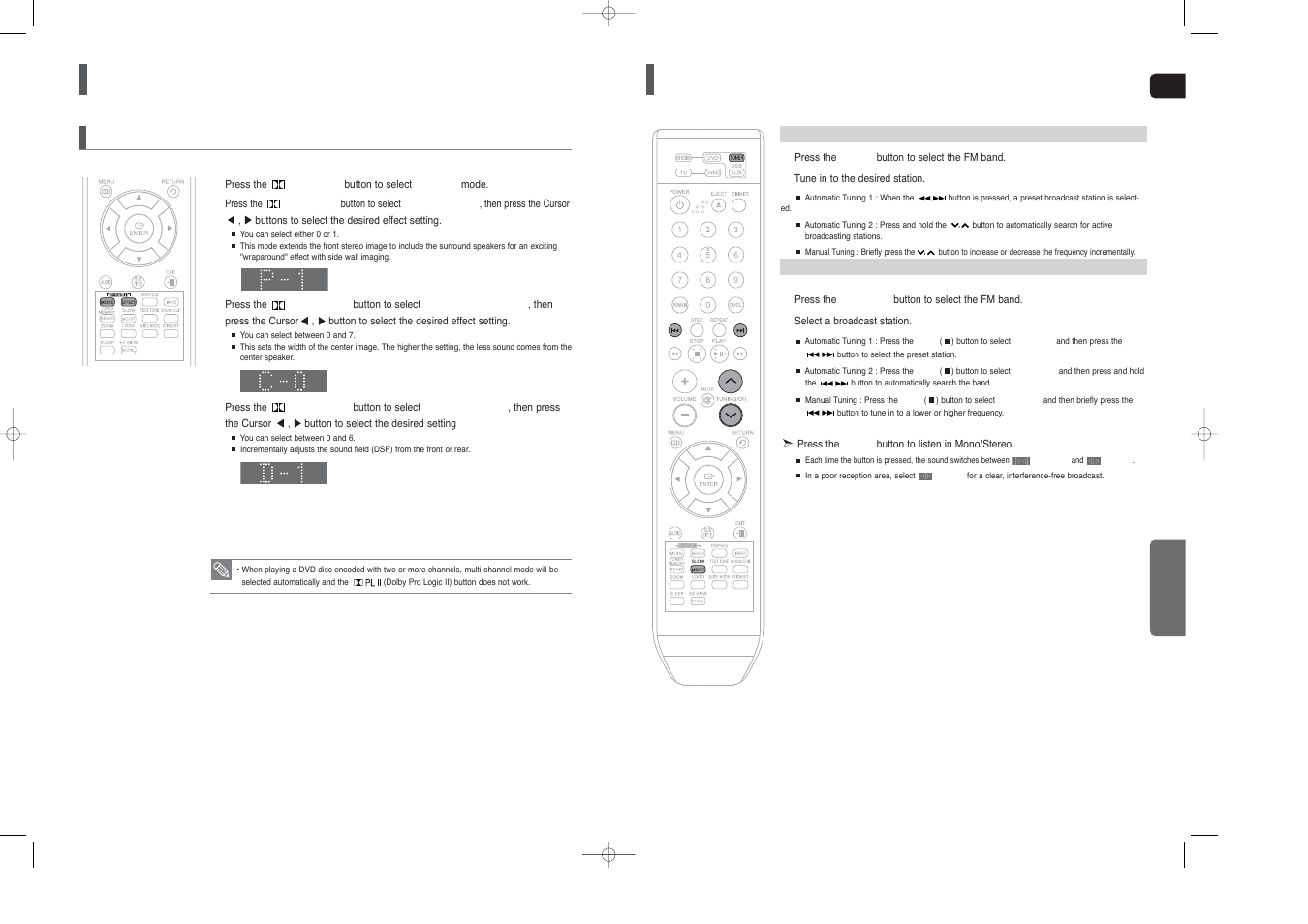 Listening to radio, Settings, Con’t) | Samsung HT-TX250  EN User Manual | Page 29 / 35