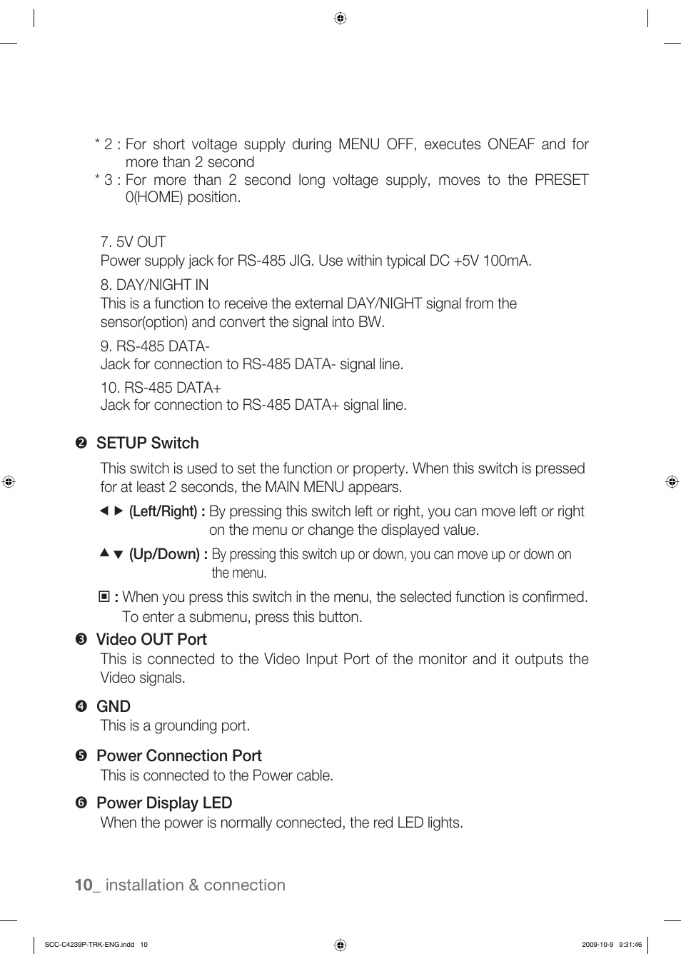 Samsung SCC-C4339P User Manual | Page 10 / 36
