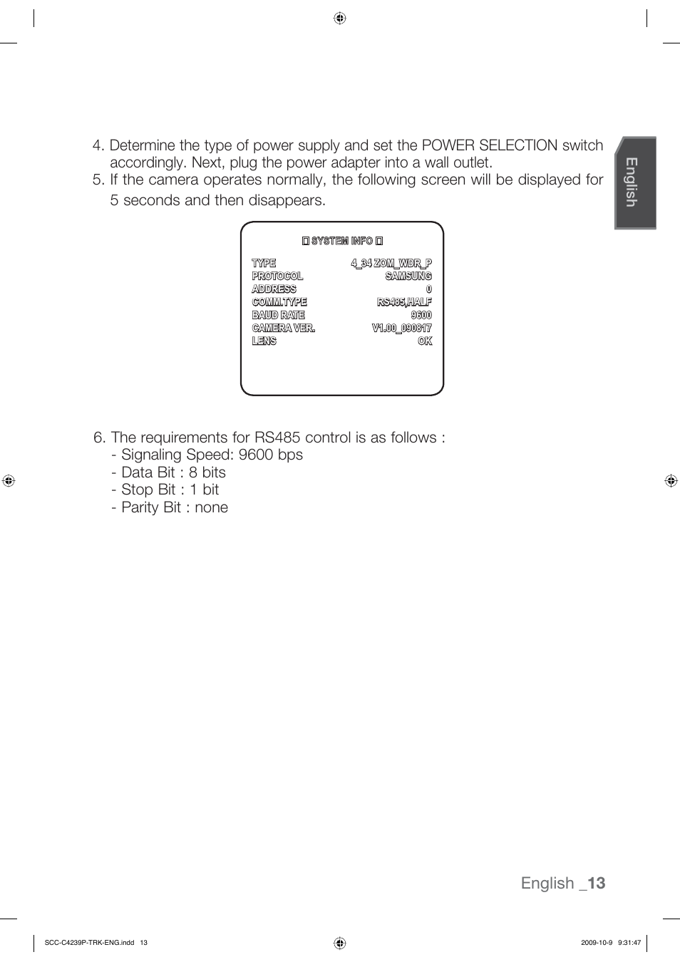 English _13, English | Samsung SCC-C4339P User Manual | Page 13 / 36