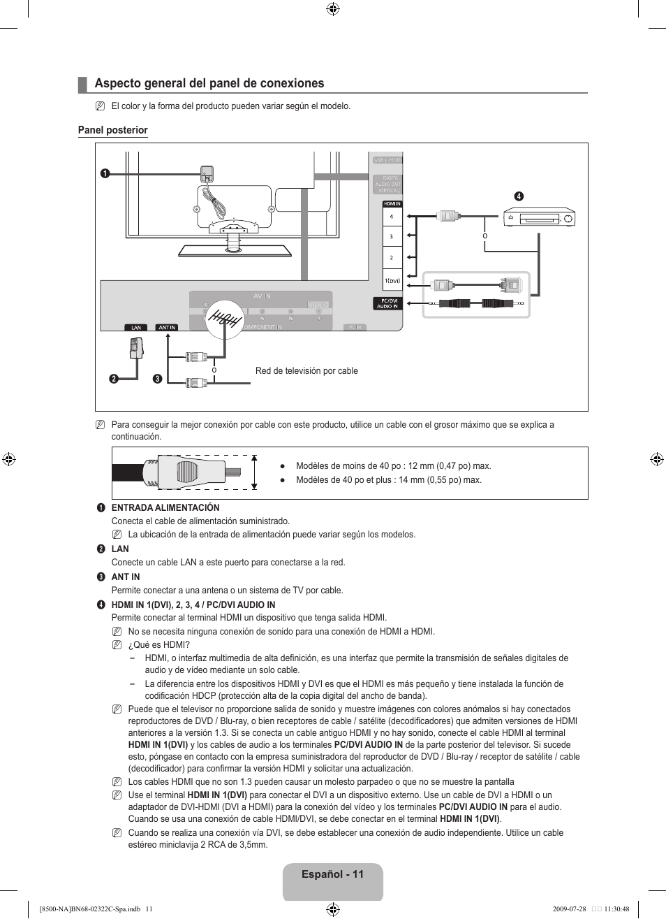 Aspecto general del panel de conexiones | Samsung 8500 User Manual | Page 120 / 296