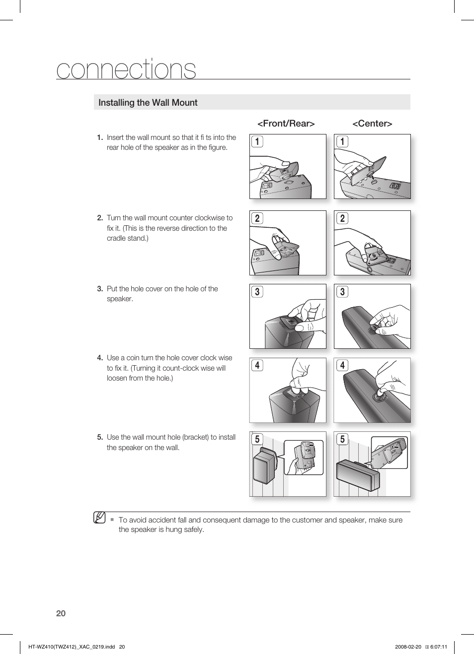 Connections | Samsung HT-TWZ412 User Manual | Page 21 / 74