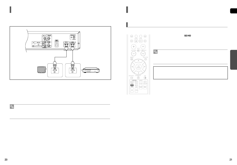 Connecting the hdmi in/out, Hdmi function, Resolution selection | Samsung HT-TX75 User Manual | Page 11 / 39