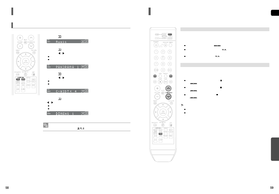 Dolby pro logic ii effect, Miscellaneous, Listening to radio | Settings, Con’t) | Samsung HT-TX75 User Manual | Page 30 / 39