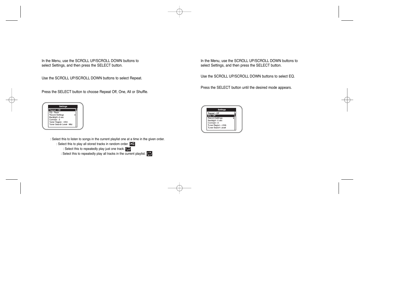 Additional features, Shuffle and repeat playback, Equalizer settings | 2additional features | Samsung YEPP YH-920 User Manual | Page 29 / 39